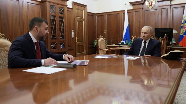 Russian President Putin meets with DPR Head Pushilin in Moscow