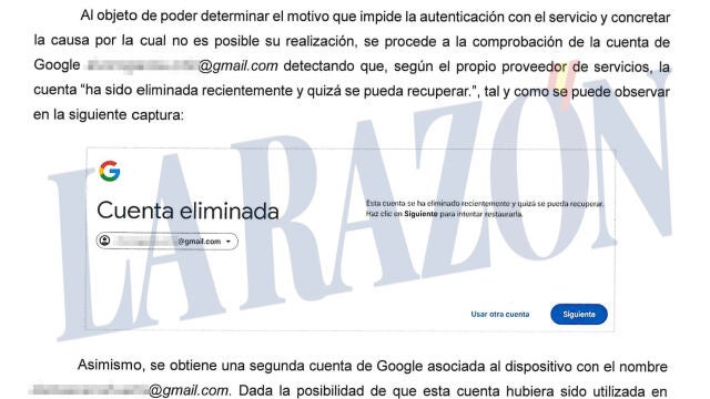 Cuenta eliminada del fiscal general, Álvaro García