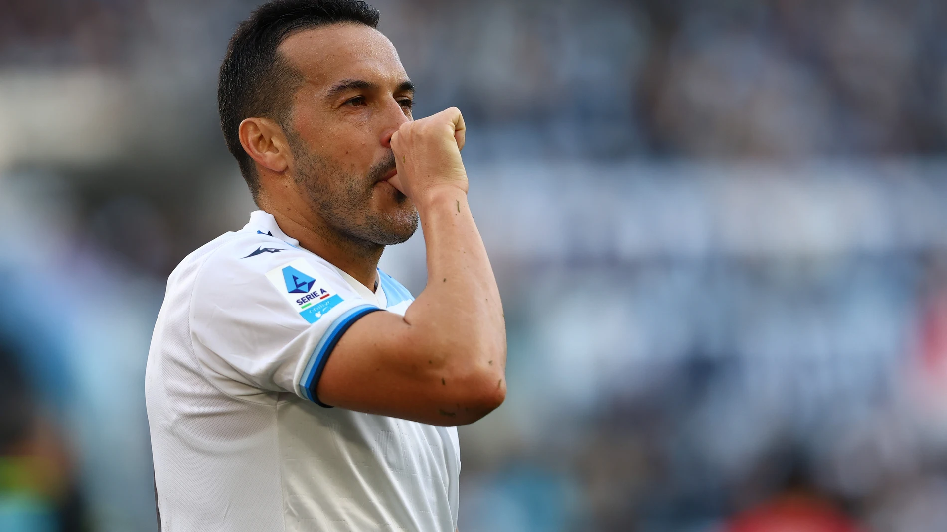 Pedro Rodriguez of Lazio celebrates after scoring 4-0 goal during the Italian championship Serie A football match between SS Lazio and AC Monza on 9 February 2025 at Stadio Olimpico in Rome, Italy - Photo Federico Proietti / DPPI AFP7 09/02/2025 ONLY FOR USE IN SPAIN