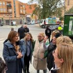 La alcaldesa de Valencia, María José Catalá, tras visitar las obras de este nuevo equipamiento municipal.