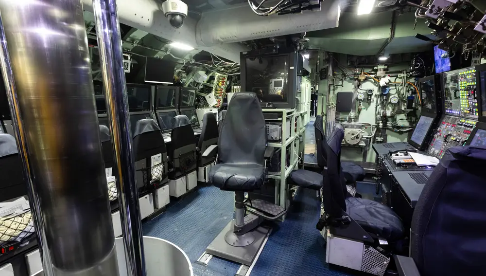 Zona de mando y control del "Isaac Peral"