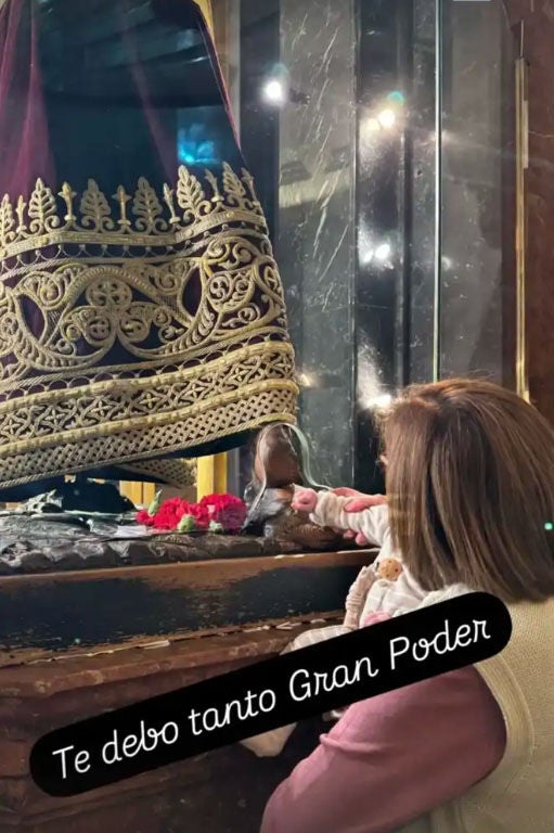 Story de Merchi con su nieta Alma
