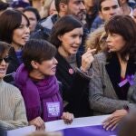 Manifestación del 25N en el Día Internacional de la Eliminación de la Violencia contra la Mujer, convocada por el Foro de Madrid Contra la Violencia a las Mujeres. Asisten la presidenta del Congreso, Francina Armengol, las ministras Isabel Rodríguez y Ana Redondo, Pilar Alegría, y el ministro del Interior, Fernando Grande-Marlaska. © Alberto R. Roldán / Diario La Razón.