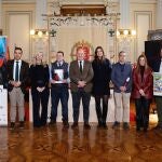 Carnero, Blanca Jiménez, Irene Carvajal, Carlos Ramírez y Jaime Fernández, entre otros, durante la presentación del Salón del Cómic y el Manga de Castilla y León