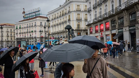 Lluvia en Madrid.