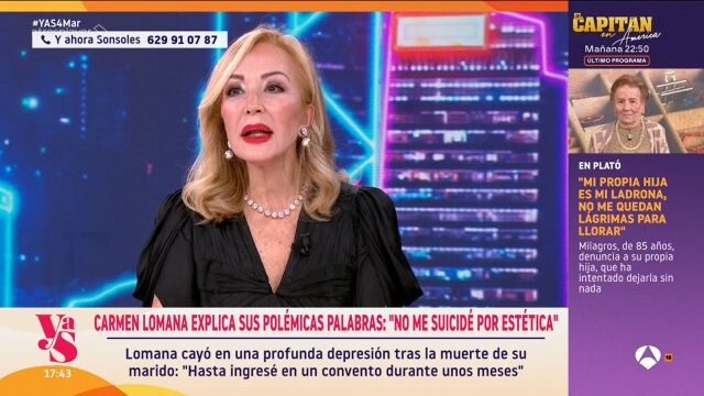 Carmen Lomana se emociona en 'Y ahora Sonsoles'