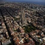 View of Sagrada Familia Basilica designed by architect Antoni Gaudi in Barcelona, Spain, Wednesday, Oct. 16, 2024. 