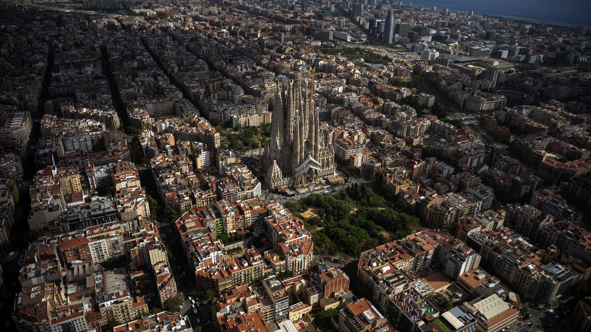View of Sagrada Familia Basilica designed by architect Antoni Gaudi in Barcelona, Spain, Wednesday, Oct. 16, 2024.