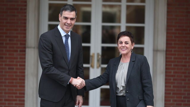 Pedro Sánchez recibe a Mertxe Aizpurua (Bildu) en La Moncloa