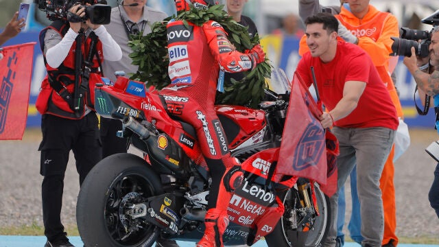 Marc Márquez celebra su triunfo en el GP de Argentina