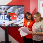  La vicepresidenta de las Cortes de Castilla y León y procuradora del Grupo Socialista por Zamora, Ana Sánchez, y la diputada provincial del PSOE en la Diputación de Zamora Nieves García se reúnen con la Asociación Zamorana de Cuidadores en el Entorno Familiar y Amigos y presentan medidas parlamentarias para garantizar los derechos laborales del colectivo.
