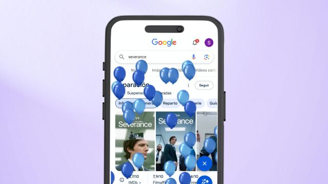 El buscador de Google lanza globos al buscar 'Severance'