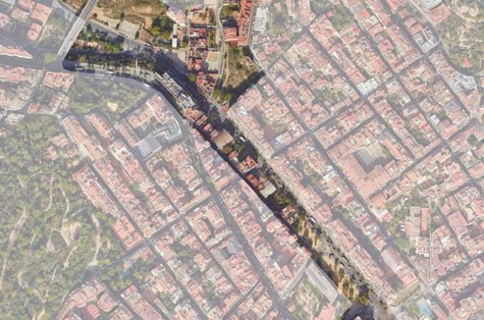 Espacio que ocupará la futura Rambla Verde de Vallcarca