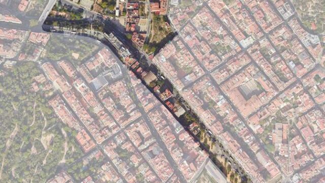 Espacio que ocupará la futura Rambla Verde de Vallcarca