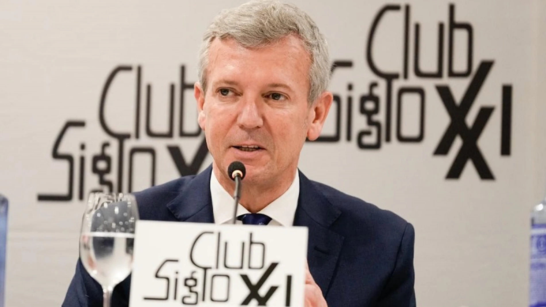 El presidente gallego, hoy, durante su intervención.