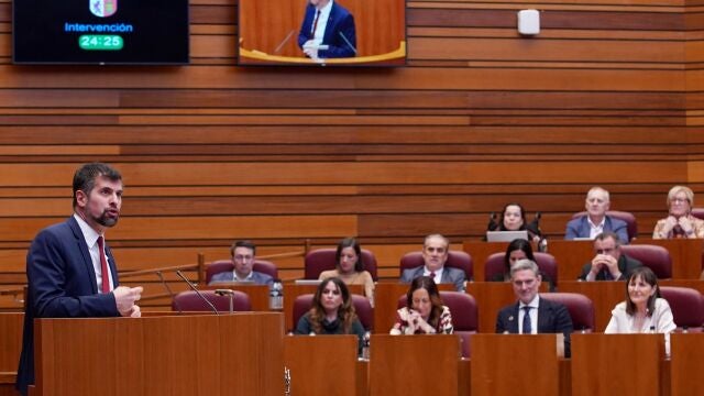 La bancada socialista escucha la intervención de su portavoz, Luis Tudanca, durante el Debate