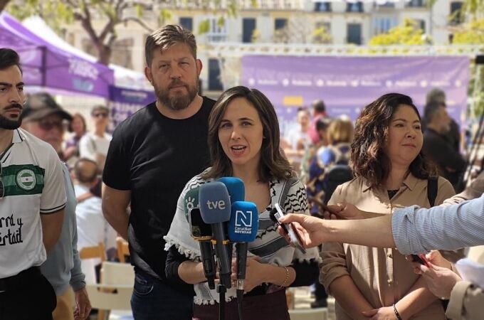 La secretaria general de Podemos, Ione Belarra, este sábado en Málaga