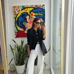 Paula Echevarría con look blanco y negro.