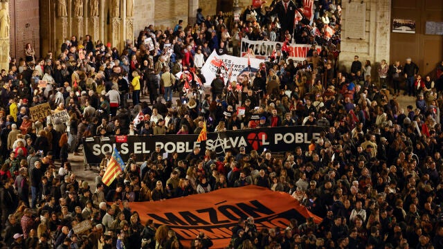 Manifestación para reclamar la dimisión del president de la Generalitat Valenciana