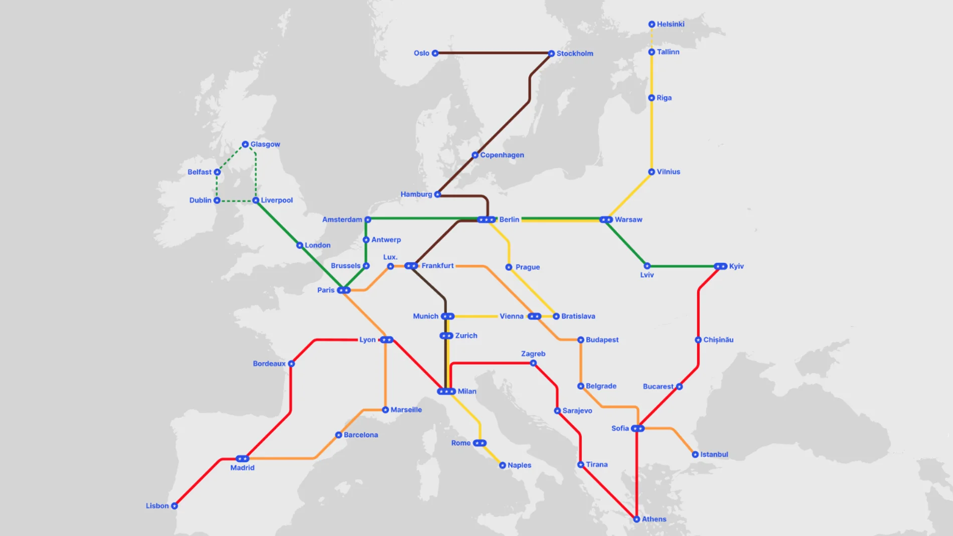 Así sería el mapa propuesto por Starline