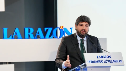 Fernando López Miras durante su intervención en LA RAZÓN
