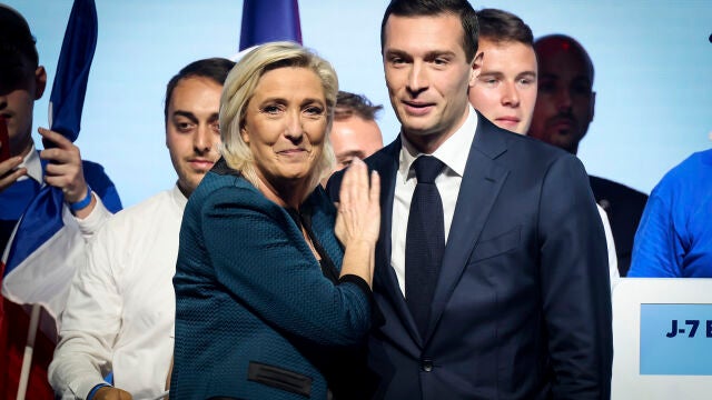 Marine Le Pen y su delfín, Jordan Bardella