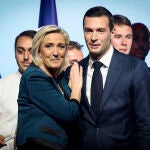 Marine Le Pen y su delfín, Jordan Bardella