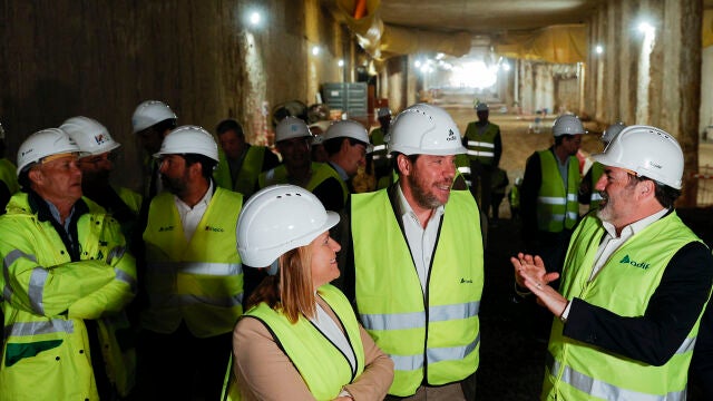 Ministro Óscar Puente supervisa obras del Canal ferroviario en València