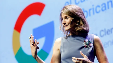 La ex directora general para España y Portugal de Google, Fuencisla Clemares, durante su intervención en el congreso anual de la Asociación de Empresas del Gran Consumo (Aecoc),