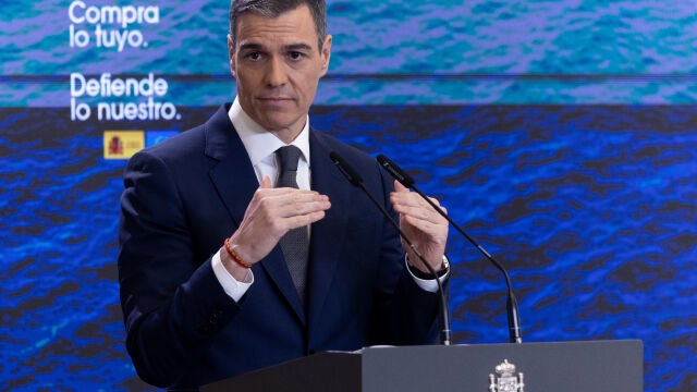 Sánchez comparece en Moncloa para responder a los aranceles de Trump