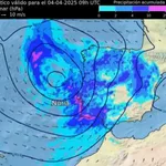 La formación de la borrasca Nuria este jueves dará lugar a rachas de viento muy fuertes en Canarias