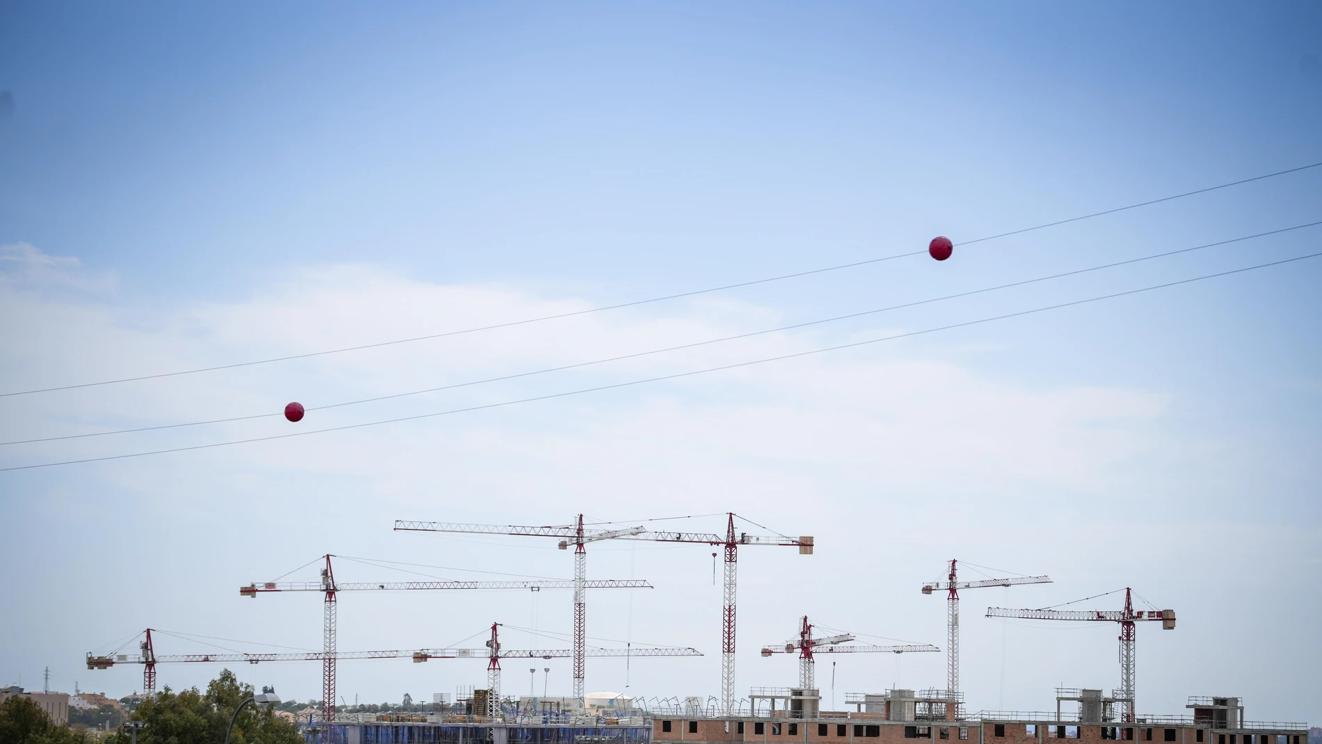 Imagen de archivo de una promoción de viviendas en construcción en Málaga