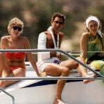 Diana de Gales, Carlos de Inglaterra y la Reina Sofía en Mallorca en 1990