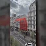 Madrid: la inestabilidad de un andamio ha provocado el corte de la Gran Vía