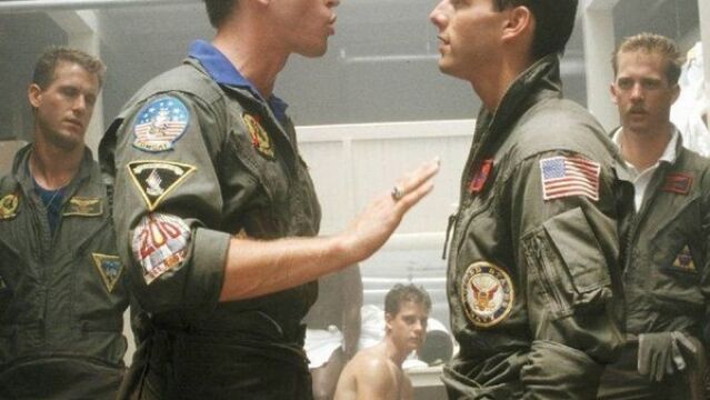 Val Kilmer y Tom Cruise en "Top Gun"