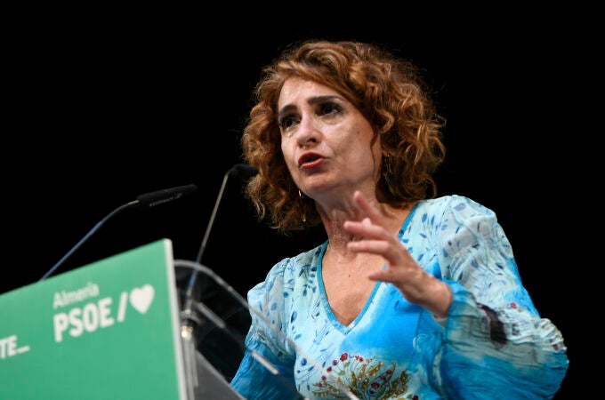 La secretaria general del PSOE -A María Jesús Montero participa en el 15 congreso provincial de Almería celebrado en Vícar