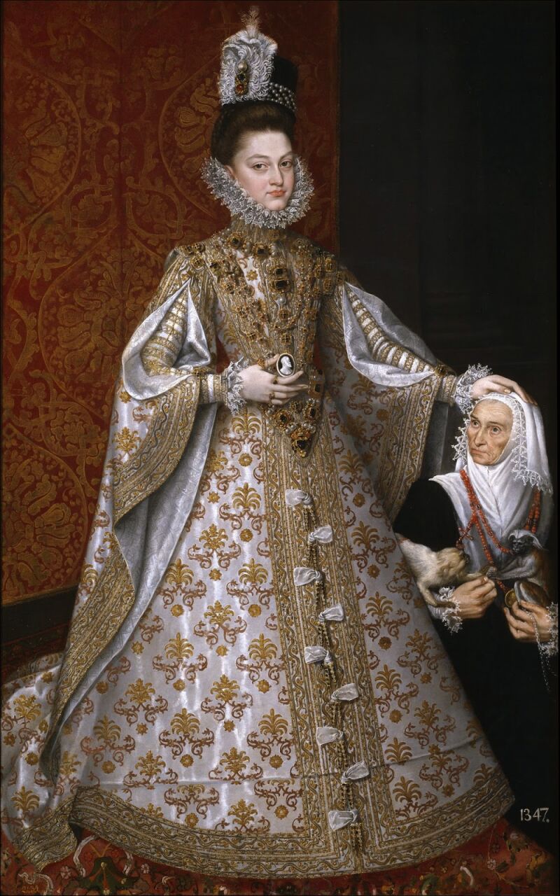 La infanta Isabel Clara Eugenia retratada por Alonso Sánchez Coello.