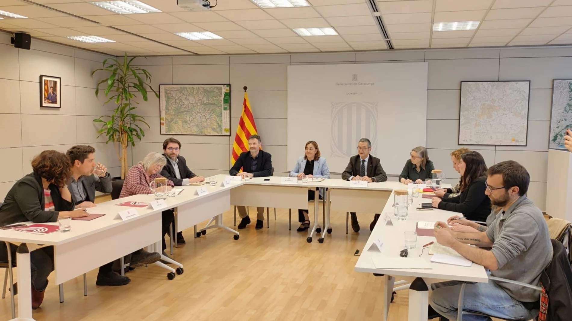 Reunión de la consellera de Territorio, Sílvia Paneque, con representantes de PSC, ERC, Comuns y CUP sobre el decreto de vivienda. EUROPA PRESS 08/04/2025