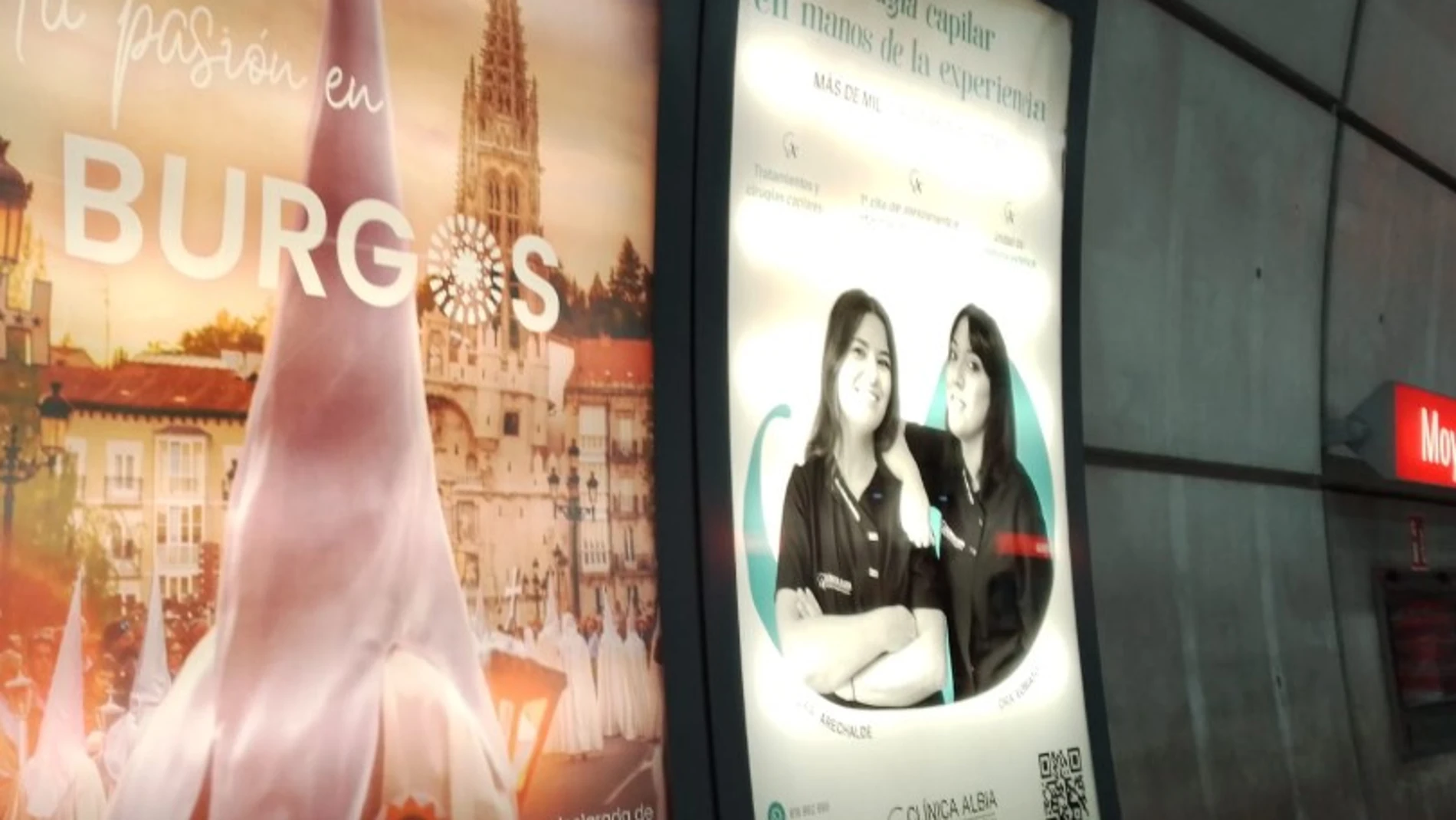 Campaña de promoción de la Semana Santa de Burgos en el metro de Madrid y Bilbao