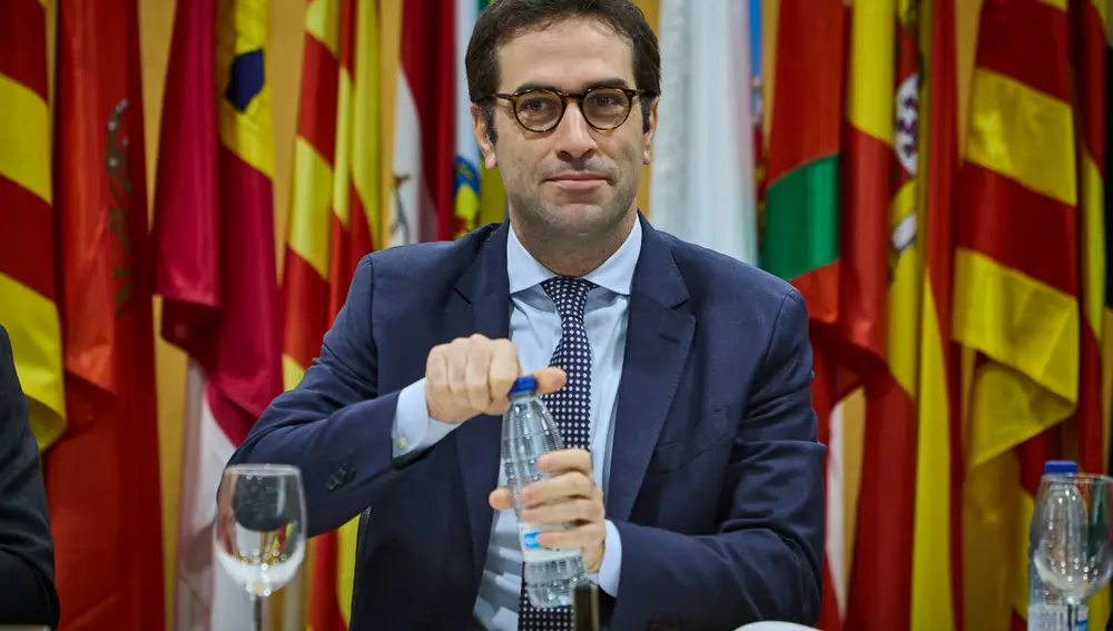 El ministro de Economía Carlos Cuerpo durante el Consejo Interterritorial de Internacionalización celebrado es