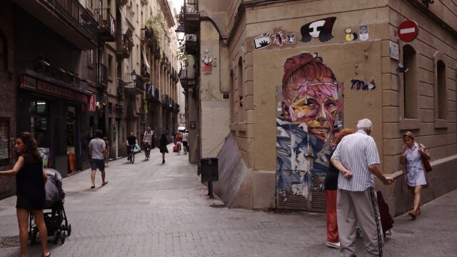 El Raval, vida en las calles
