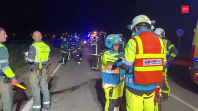 Tres heridos graves en un accidente de tráfico en San Martín de la Vega (Madrid)