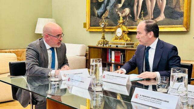 Francisco Martín y Borja Carabante, durante la reunión entre Gobierno y Ayuntamiento