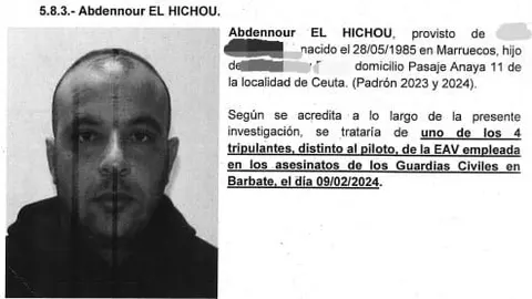 El Hichou: el fugitivo marroquí del asesinato de los guardias civiles de Barbate