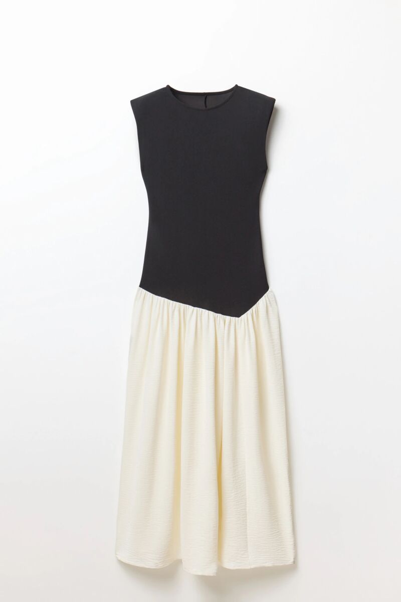 Vestido bicolor.