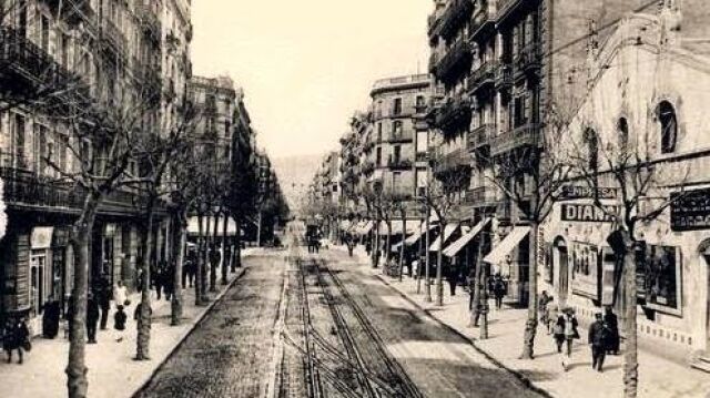 La calle Aribau de Barcelona hace 100 años