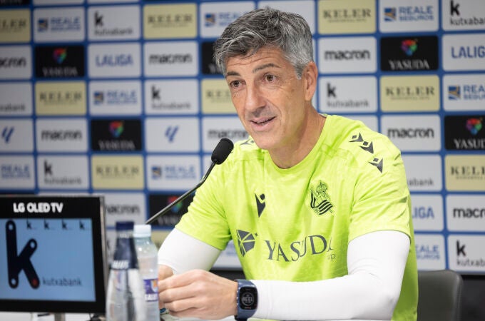 Rueda de prensa del entrenador de la Real Sociedad, Imanol Alguacil, previa al partido de mañana contra el Deportivo Alavés