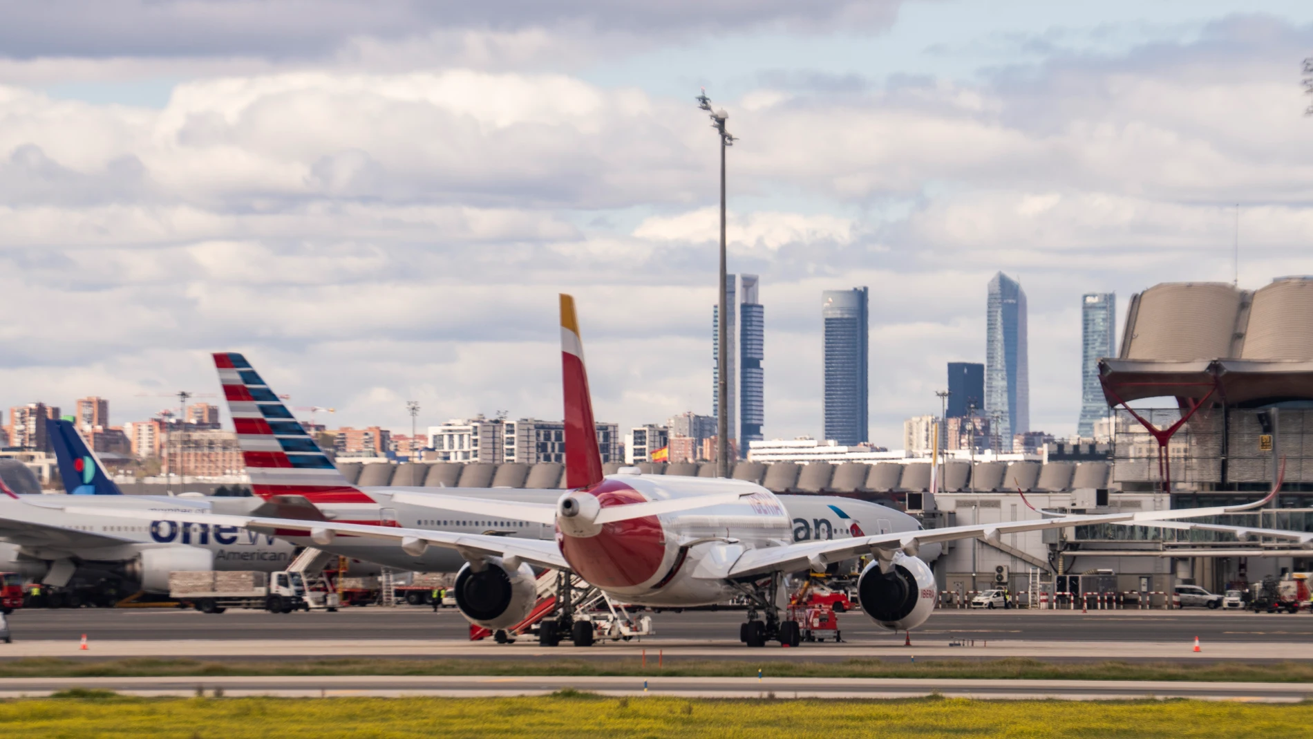 Aviones de Iberia en el Aeropuerto de Madrid Barajas.
