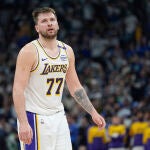 Doncic, en la derrota ante los Wolves en el cuarto partido de la serie