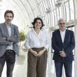 Sara Mansanet, nueva directora de la Mostra, junto al concejal Moreno y el director del Palau, Vicente Llimerá